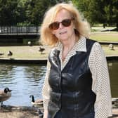 Madeline Hall with the problematic geese of the Pavilion Gardens. Pic Jason Chadwick