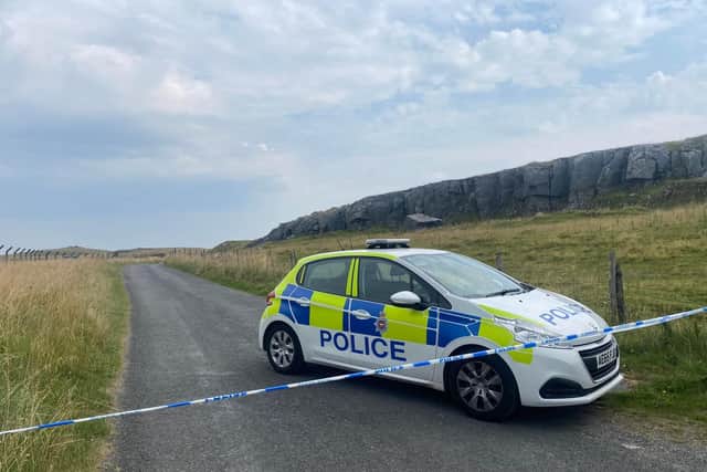 Police set up a cordon around the site off Dale Head Road.