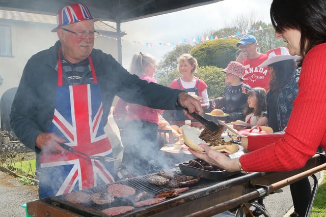 Sizzling on the BBQ at the Cavendish Avenue street party. Pic Jason Chadwick
