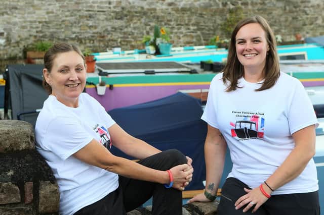 Tiffany Ives and Teresa Harding are raising money for a veterans charity. Photo Jason Chadwick