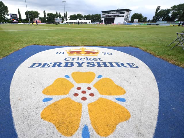 Derbyshire 's game at home to Essex was abandoned after a Derbyshire player tested positive for COVID. (Photo by Tony Marshall/Getty Images)