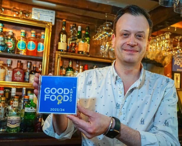 The Gold Seal, which was handed to 1530 The Restaurant, is reserved for restaurants with consistently high customer ratings and votes over three years. Above is Manager Harry Griffiths with the award.
