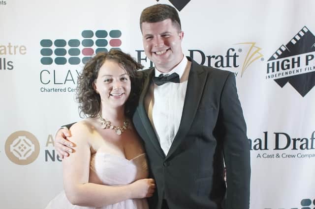 Nicole Pott, festival director, and actor Ray William Butler who hosted the 2019 awards.