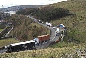 The A628 Woodhead Pass between Sheffield and Manchester