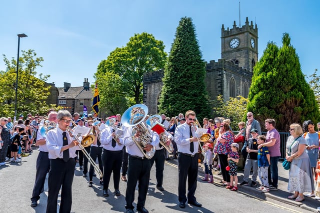 The band entertaining the crowds during the carnival procession. Picture Anthony McKeown