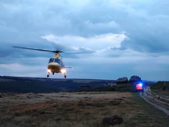 The casualty was transported by air to the Northern General Hospital in Sheffield.