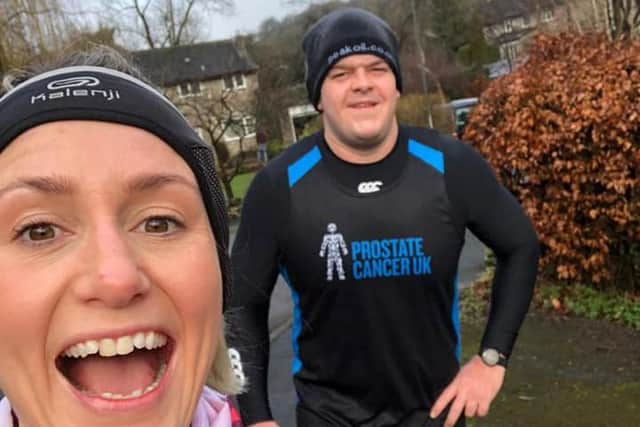 Charles Cone, with Crystal Buchanan, is running 5km every day to support a family battling cancer.