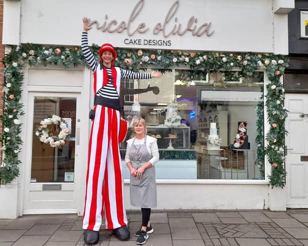 stiltwalker at Nicole Olivia Cake Design