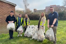 Volunteers during the University of Derby's Go Green Week event.