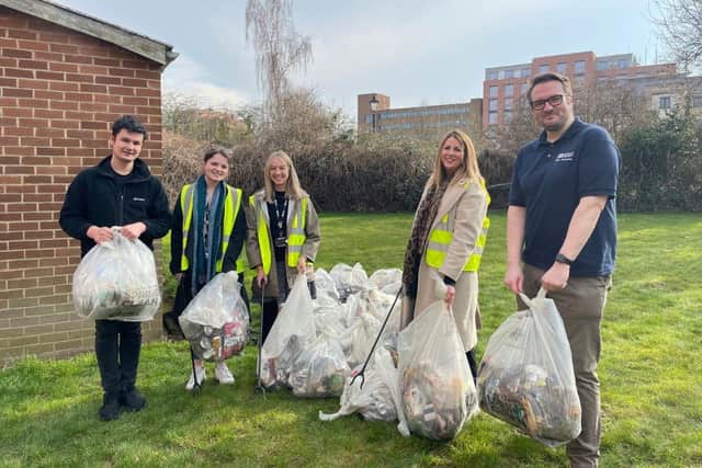 Volunteers during the University of Derby's Go Green Week event.