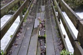 The bridge has been condemned for several years. 
Credit: Peak District National Park Authority