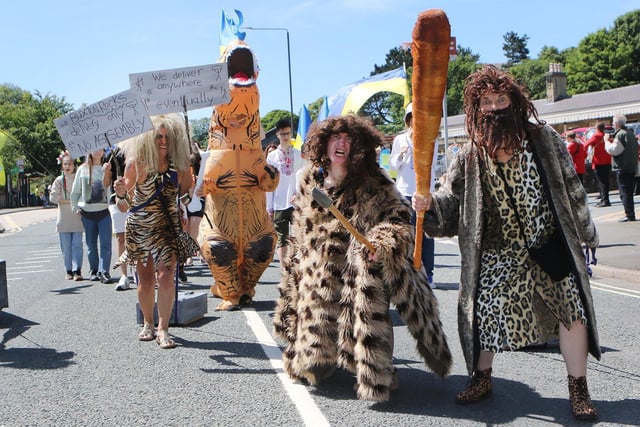 Prehistoric antics at Buxton Carnival