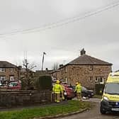 An ambulance crew attended the scene of an accident at Upper Yeld Road in Bakewell this morning.