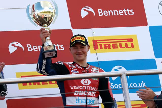 All smiles for Christian Iddon after three podiums.