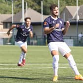 Diego De Girolamo was on the scoresheet in Buxton's win over Brackley Town.