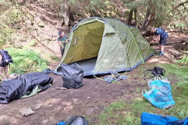 The woodland was full of abandoned camping equipment. (Photo: Contributed)