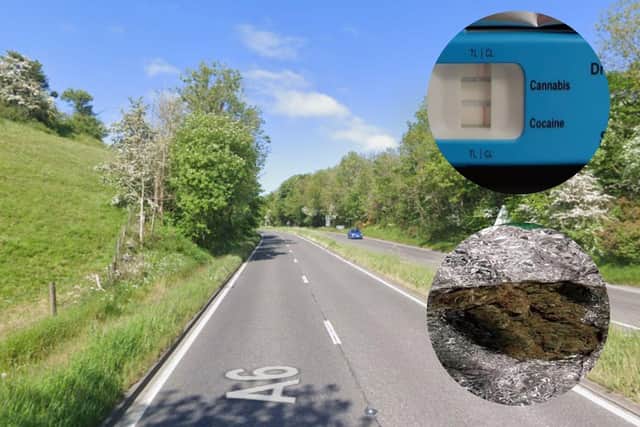 A driver who failed a drug test was arrested after police stopped a vehicle on the A6 in Derbyshire.