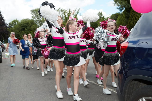 Apex Cheer from New Mills danced in the carnival procession. Pic Peter Cull Photography