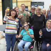 Toasting Niamh's success in Buxton.
