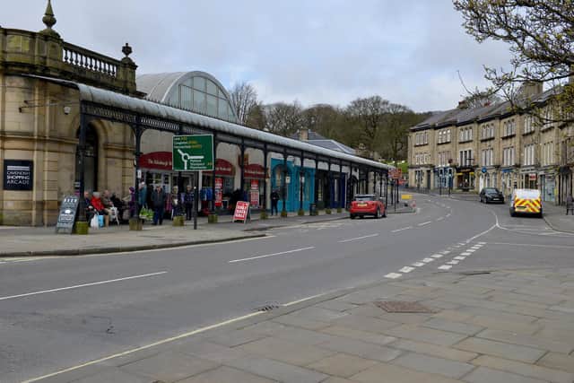 Buxton's rapidly-emptying town centre during the previous week
