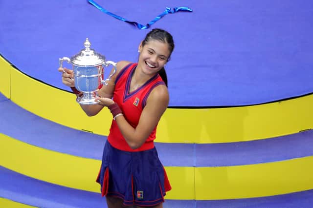 Emma Raducanu's US Open win has inspired young players all over the UK to start playing tennis. Photo: Getty Images.