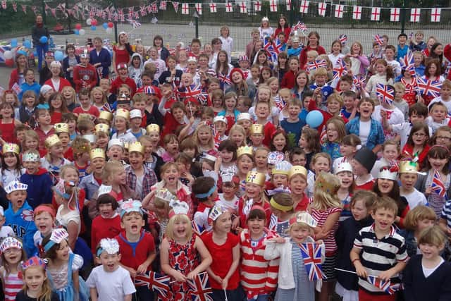 Burbage children celebrate the Queen's diamond jubilee in 2012.