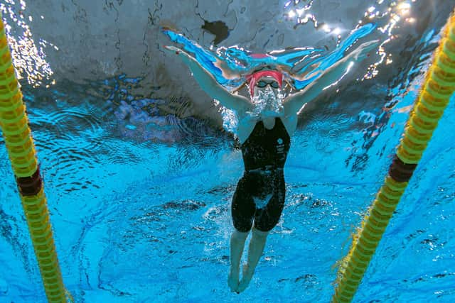 Abbie Wood in action in Tokyo. Photo by Francois-Xavier Marit/AFP via Getty Images