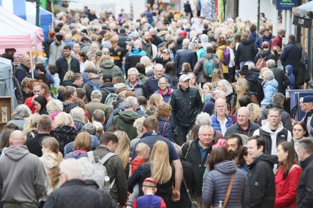 Spring Gardens was  packed with people for the annual Buxton Spring Fair. Pic Jason Chadwick