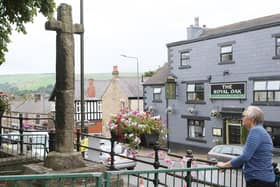 Cllr Kath Sizeland at Chapel's Market Cross. Photo Jason Chadwick