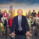 Lord Alan Sugar with the the contestants on this series of The Apprentice. Photo: Ray Burmiston/Naked/BBC