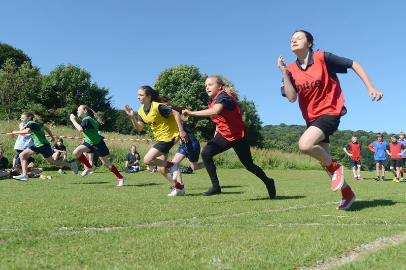 The start of the year seven girls 100m races.