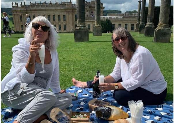 ahpocketrocket posted this Instagram photo of her picnic with judihurst at Chatsworth.