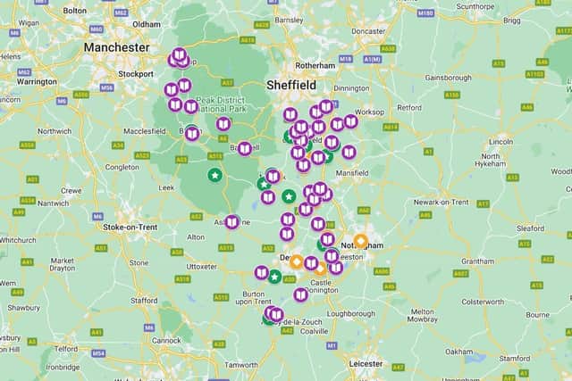 The interactive Digital Inclusion Referral Map shows where people can get online in Derbyshire