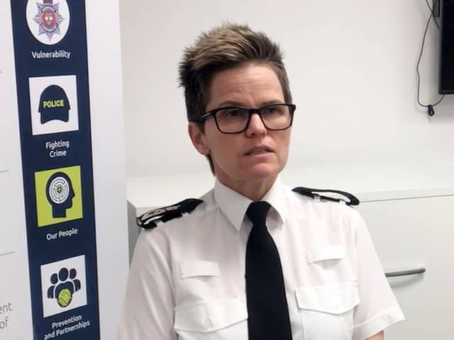 Rachel Swann, Chief Constable of Derbyshire Constabulary.