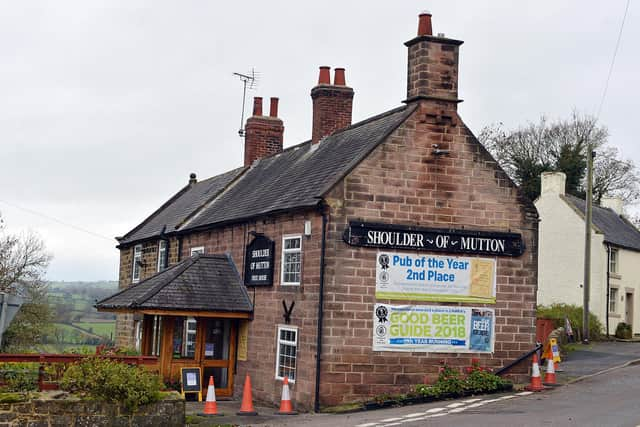 The Shoulder of Mutton pub at Hallfieldgate, near Alfreton.