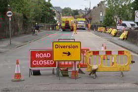 The closed bridge in the centre of New Mills. Photo Jason Chadwick
