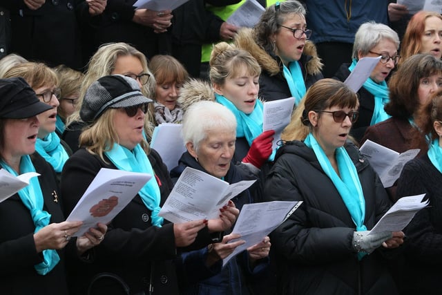 The Buxton Community Choir was a new introduction to the Buxton Remembrance Service.