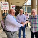 Pictured, Left To Right, Are Derbyshire County Cllr Joss Barnes, Council Leader Alan Graves, Belper Together Chairperson Keith Venables And Council Deputy Leader Robert Reaney, Taken By Ldr Jon Cooper