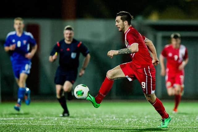 Gibraltar international Reece Styche has signed for Buxton. (Photo by Gonzalo Arroyo Moreno/Getty Images)
