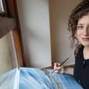 Francesca Bilinis hard at work at her home studio. Photo submitted