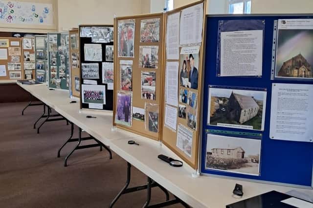 The photographic archive display at Dove Holes Methodist Church open day. Photo Rev'd Andrew Parker
