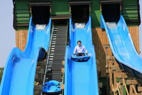 The T-Rex Tower ride at the new Gulliver’s Valley theme park in Rotherham