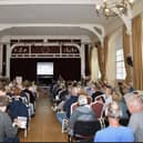 Over 100 people attending the public meeting in Bakewell Town Hall. Image courtesy of Simon Turton, Opera PR and Communications