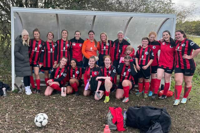 Buxton Ladies after their derby win.