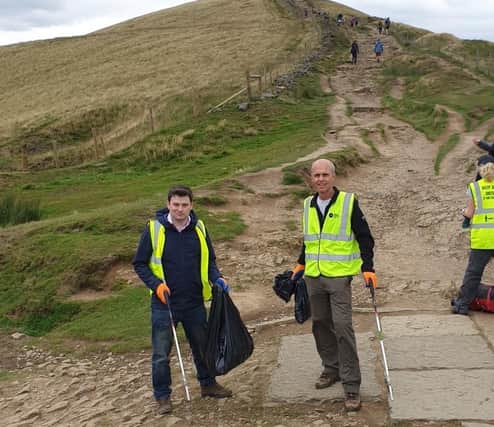 Robert Largan MP helping with the litter picking.