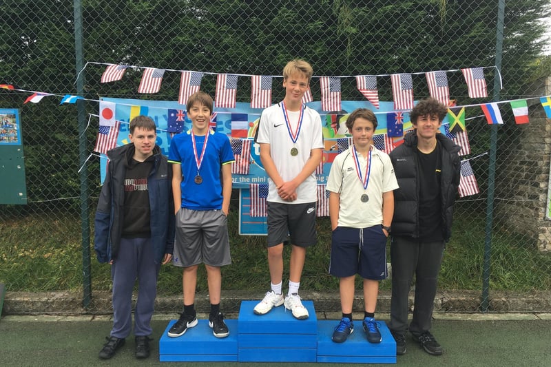 Youngsters at Buxton take to the podium after a club competition.