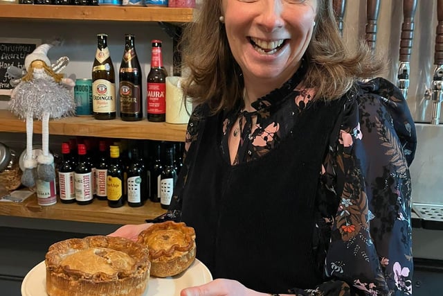 Big smiles at the new pork pie tasting competition./ppPhoto submitted