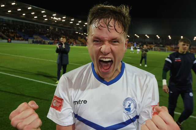 Matt Curley enjoys the win.