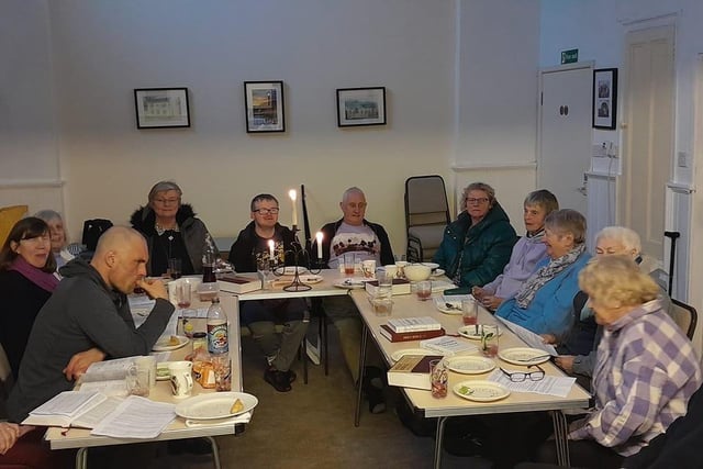 Brierley Green Church had a passover meal and communion  on Maundy Thursday. Photo Brierley Green Church
