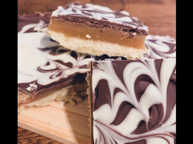 Charlie-Rose Lane's picture-perfect millionaire's shortbread makes us so hungry!